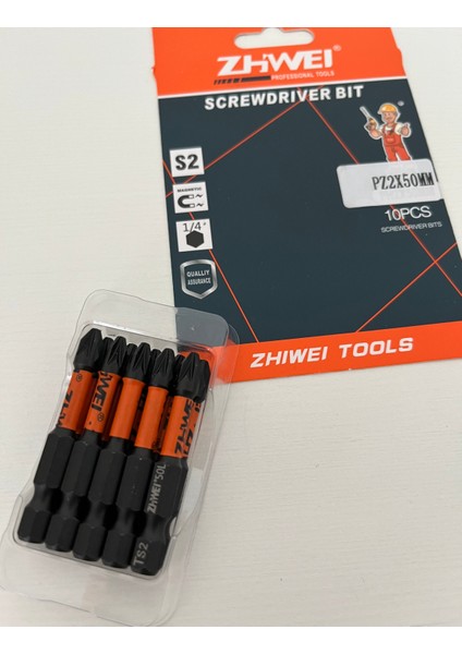 Bits Uç 50 mm Turuncu 10'lu Paket