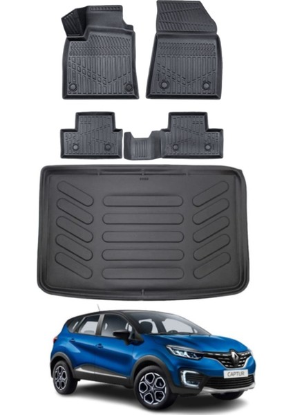 Captur 2015 Model Bagaj Havuzu Araca Özel Siyah Paspas Takımı