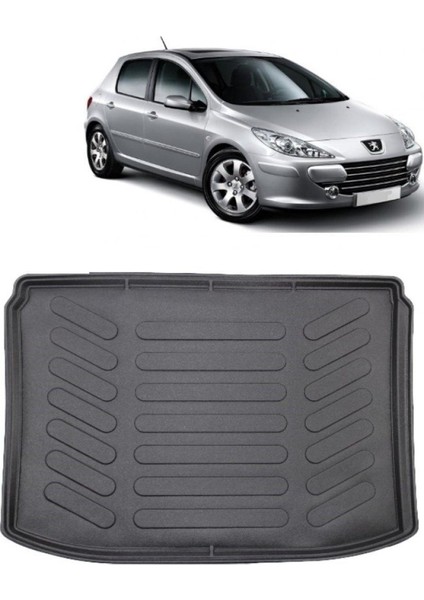 307 Hatchback 2004 Model Uyumlu 3D Bagaj Havuzu+3d Gri Kromlu Havuzlu Paspas Takımı