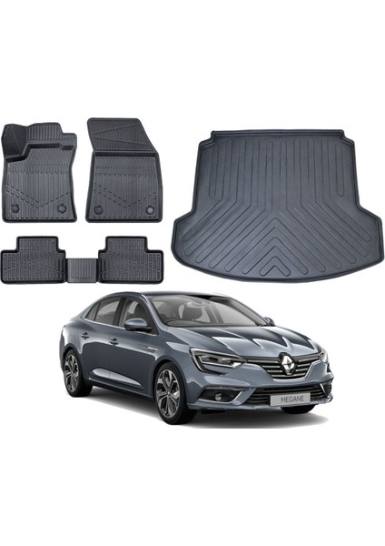 Megane 4 2025 Model Çift Kulak Bagaj Havuzu Paspas Takımı Eva Serisi