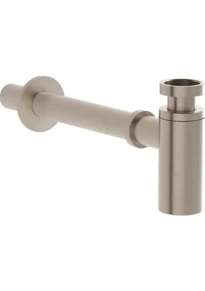 A4512334 Vitra Origin Lavabo Sifonu Alt Grubu T Tipi , Fırçalı Nikel