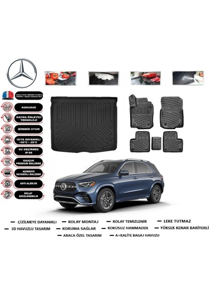 Gle Class Suv V167 2025 Model Bagaj Havuzu Araca Özel Paspas Takımı Prrox