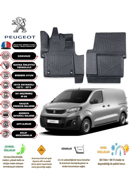 Expert Panelvan 2018 Model 4d Araca Özel Havuzlu Paspas Takımı