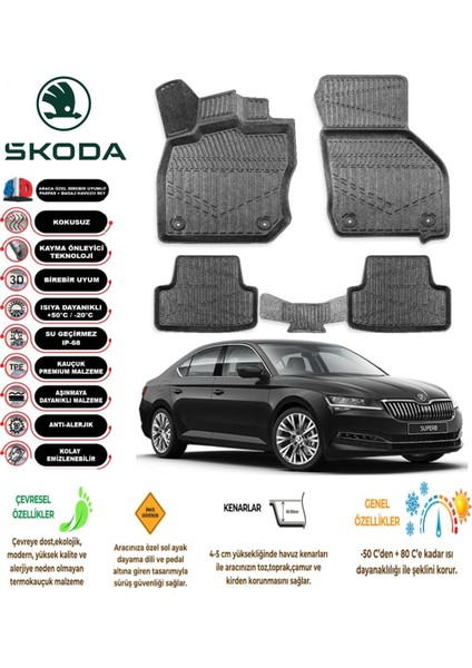 Super B 2016 Model 4d Araca Özel Havuzlu Paspas Takımı