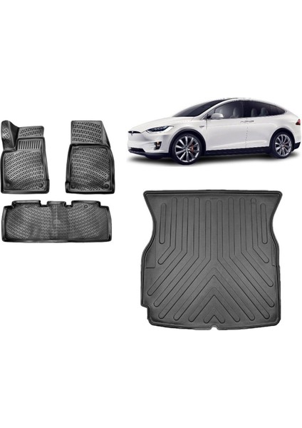 Model x 5 Koltuklu 2017 Model 3D Bagaj Havuzu+3d Havuzlu Araca Özel Paspas Takımı