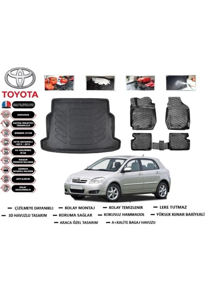 Corolla C Hb 2001 Model Bagaj Havuzu Araca Özel Paspas Takımı Prrox