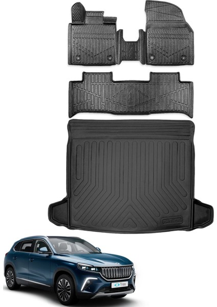 T10X 2024 Model Bagaj Havuzu+Araca Özel Üretim 3D Havuzlu Paspas