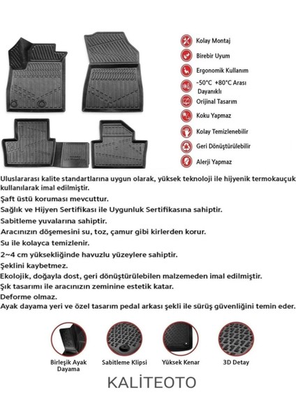 T10X 2024 Model Bagaj Havuzu+Araca Özel Üretim 3D Havuzlu Paspas