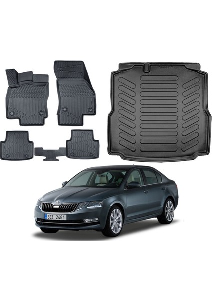 Octavia 2018 Model Bagaj Havuzu Paspas Takımı Pro Eva Serisi