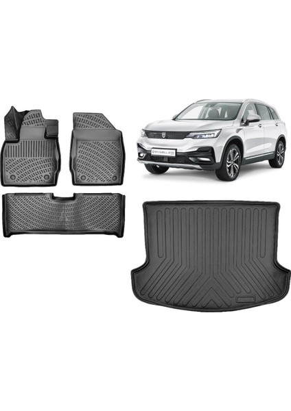 Et5 2022 Model 3D Bagaj Havuzu+3d Havuzlu Araca Özel Paspas Takımı