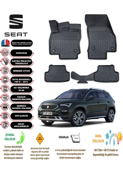 Ateca 2024 Model 4d Araca Özel Havuzlu Paspas Takımı