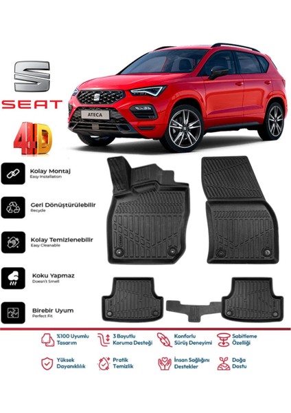 Ateca 2018 Model 4d Havuzlu Paspas