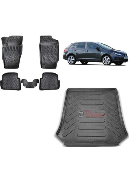 Ibiza Sw 2017 Model 3D Bagaj Havuzu+3d Havuzlu Araca Özel Paspas Takımı