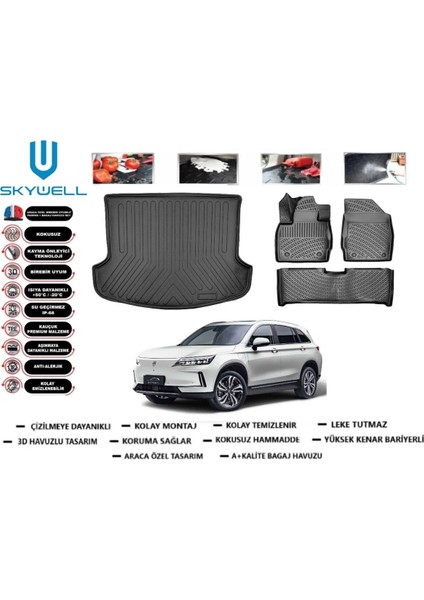 Et5 2023 Model Bagaj Havuzu Araca Özel Paspas Takımı Prrox