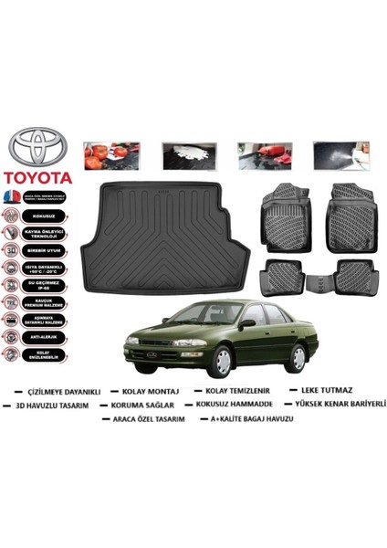 Corona 1996 Model Bagaj Havuzu Araca Özel Paspas Takımı Prrox
