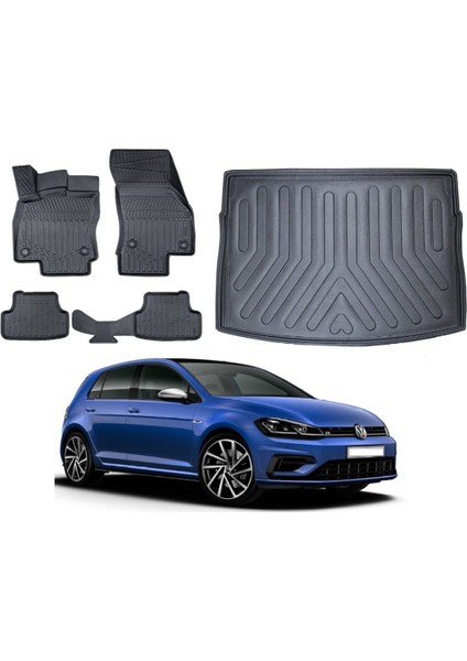 Golf 7 2020 Model Bagaj Havuzu Paspas Takımı Pro Eva Serisi