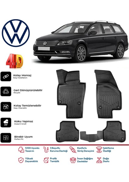 Passat B7 Variant 2012 Model 4d Havuzlu Paspas