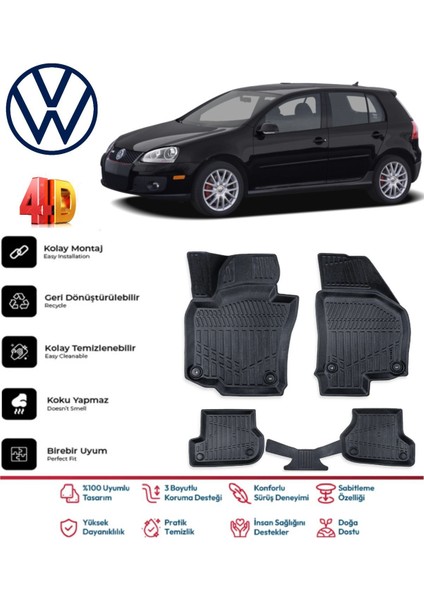Golf 5 2004 Model 4d Havuzlu Paspas