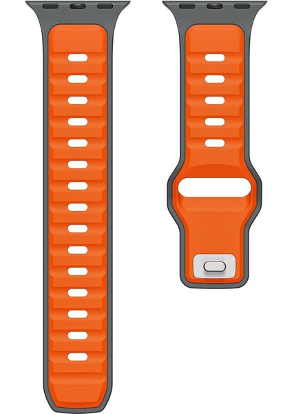 Apple Watch Ultra / Ultra 2 49 mm Uyumlu Silikon Kordon Çift Renkli Premium Spor Tasarım Kayış fırsatları