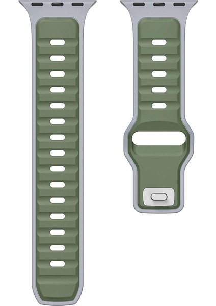 Apple Watch 7 8 9 45 mm Uyumlu Silikon Kordon Çift Renkli Premium Spor Tasarım Kayış fiyatları