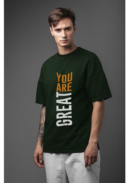 Kısa Kollu Tişört Unisex Erkek Kadın Baskılı Oversize T-Shirt