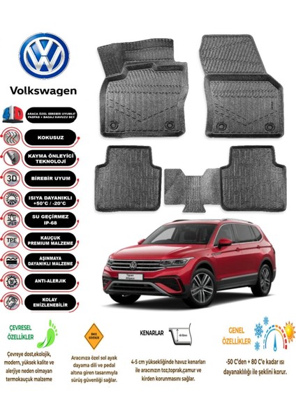 Allspace 2020 Model 4d Araca Özel Havuzlu Paspas Takımı