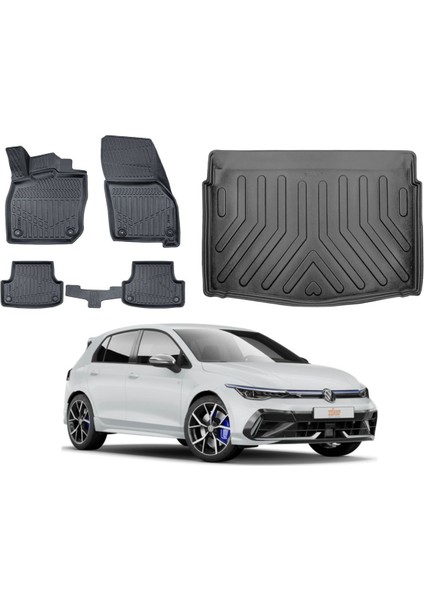 Golf 8 Otomatik 2025 Model Alt Bagaj Havuzu Paspas Takımı Maxi Eva Serisi
