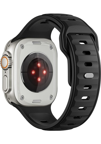 Apple Watch Ultra / Ultra 2 49 mm Uyumlu Silikon Kordon Çift Renkli Premium Spor Tasarım Kayış modelleri