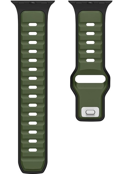Apple Watch Ultra / Ultra 2 49 mm Uyumlu Silikon Kordon Çift Renkli Premium Spor Tasarım Kayış fırsatları