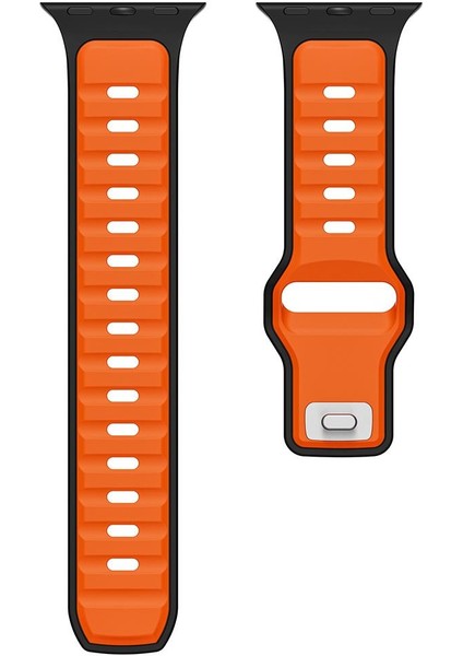 Apple Watch 7 8 9 45 mm Uyumlu Silikon Kordon Çift Renkli Premium Spor Tasarım Kayış fiyatları