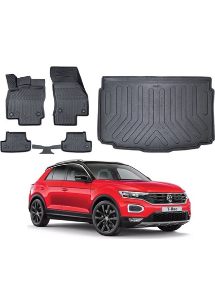 T-Roc 2018 Model Alt Bagaj Havuzu Paspas Takımı Maxi Eva Serisi