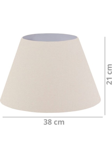 Pratik Krem Kumaş Konik Lambader Başlığı AYD-2636 fiyatları