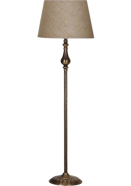 Antony Eskitme Burgulu Metal Lambader - Çuval Bezi