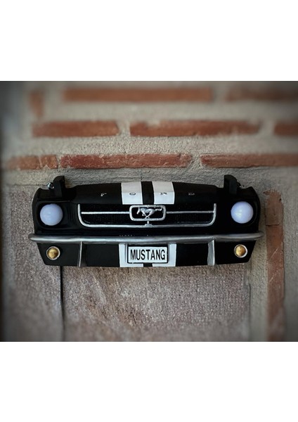 Işıklı Mustang Duvar Obje Araba,siyah Beyaz fırsatları