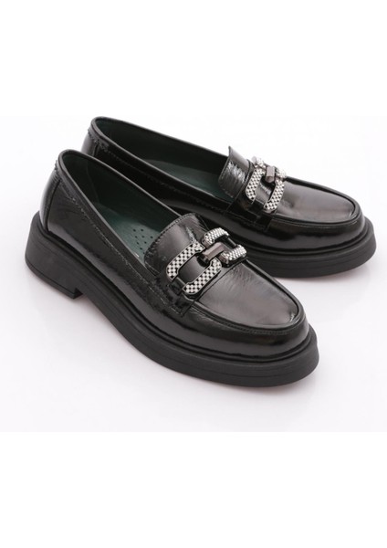 9002 Kadin Düz Taban Loafer Ayakkabi
