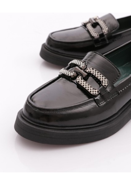 9002 Kadin Düz Taban Loafer Ayakkabi