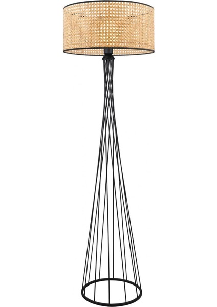 Homing Dora Hazeran Rattan Metal Gövdeli Lüks Lambader AYD-3681