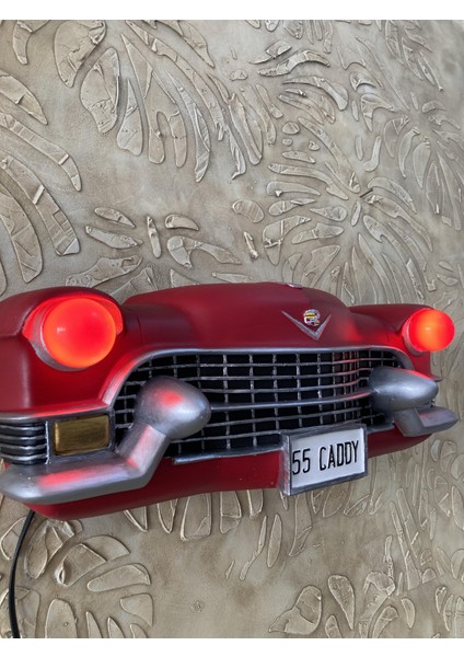 Işıklı Cadillac Duvar Obje Araba,kırmızı indirimleri