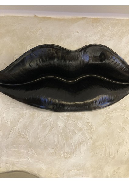 Dudak Duvar Obje Heykeli ,siyah fiyatları