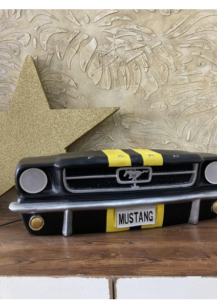 Işıklı Mustang Duvar Obje Araba Siyah Sarı modelleri