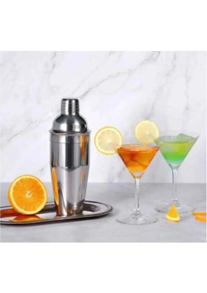 Kokteyl Yapım Seti 2li Metal Shaker 350 ml Süzgeçli + Düz Bar Kaşığı Kokteyl Kaşığı Karıştırıcı modelleri