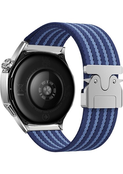 Huawei Watch Gt 2 / Gt2 Pro 46 mm Uyumlu Naylon Dokuma Kumaş Kordon Premium Kayış Kilitli Toka