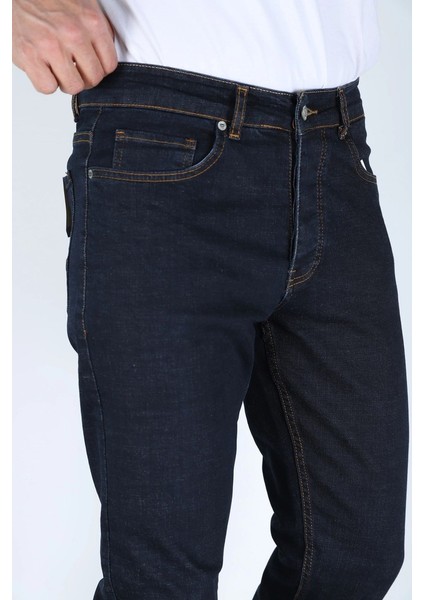Regular Kalıp Kobalt Mavisi Erkek Kot Pantolon