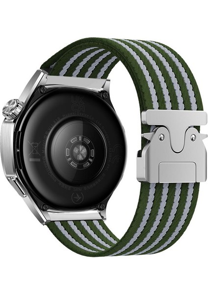 Huawei Watch Gt 2 / Gt2 Pro 46 mm Uyumlu Naylon Dokuma Kumaş Kordon Premium Kayış Kilitli Toka