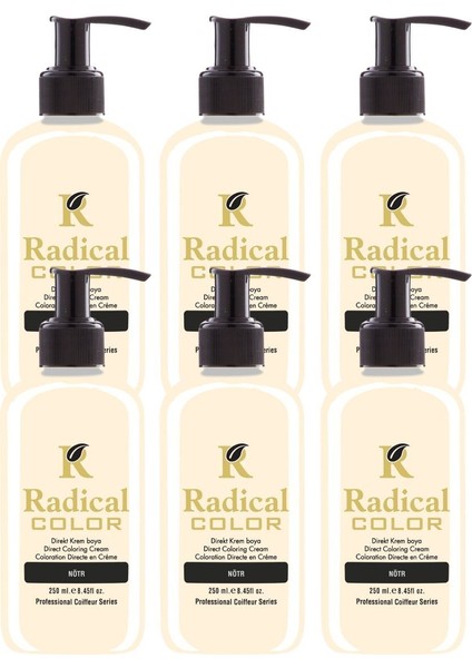 New 25/mixerizer Amonyaksız Su Bazlı Saç Boyası 250 ml 6 Adet Pastel Nötr