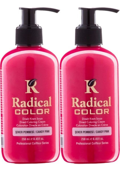 New 25/candypink Amonyaksız Su Bazlı Saç Boyası 250 ml 2 Adet Şeker Pembesi