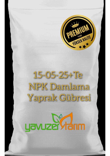 Damlama Yaprak Npk Gübresi 15 05 25 +Te Potasyumlu Yavuzer Tarım Gübre 5 kg