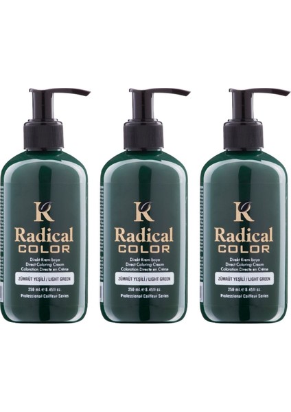 New 25/emerald Amonyaksız Su Bazlı Saç Boyası 250 ml 3 Adet Zümrüt Yeşili