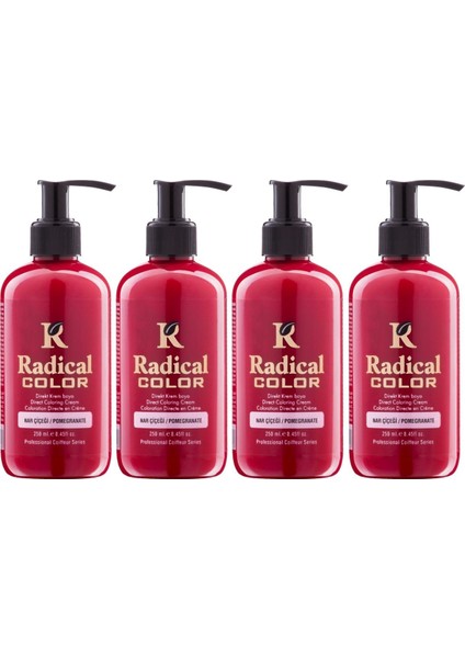 New 25/pomegranate Amonyaksız Su Bazlı Saç Boyası 250 ml 4 Adet Nar Çiçeği