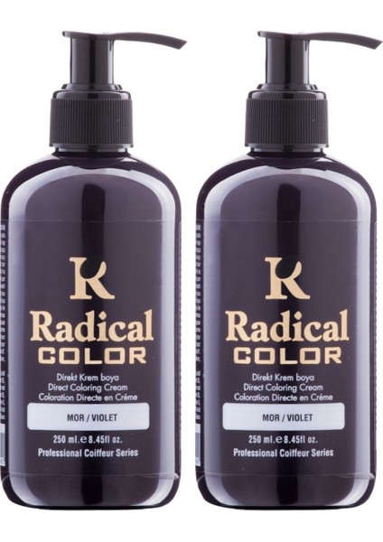 New 25/violet Amonyaksız Su Bazlı Saç Boyası 250 ml 2 Adet Mor